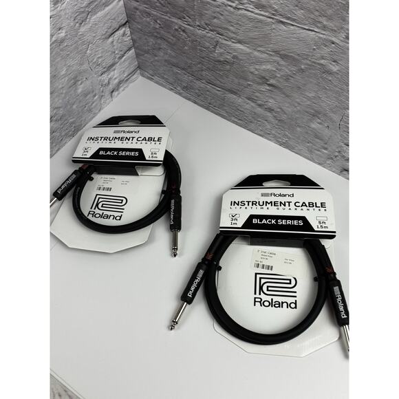 Roland Instrument Cable RIC-B3 Black Series 1/4" Straight/Straight 3-Ft - Picture 7 of 8